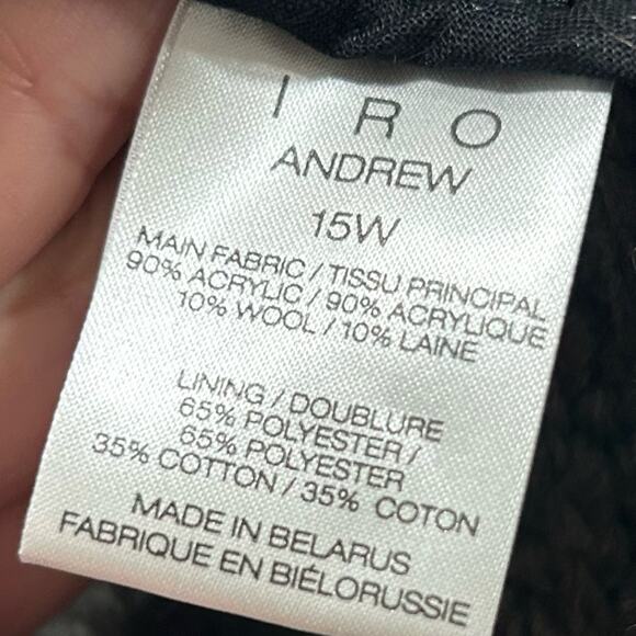 IRO boucle grey andrew jacket womens size 36 - Picture 6 of 8